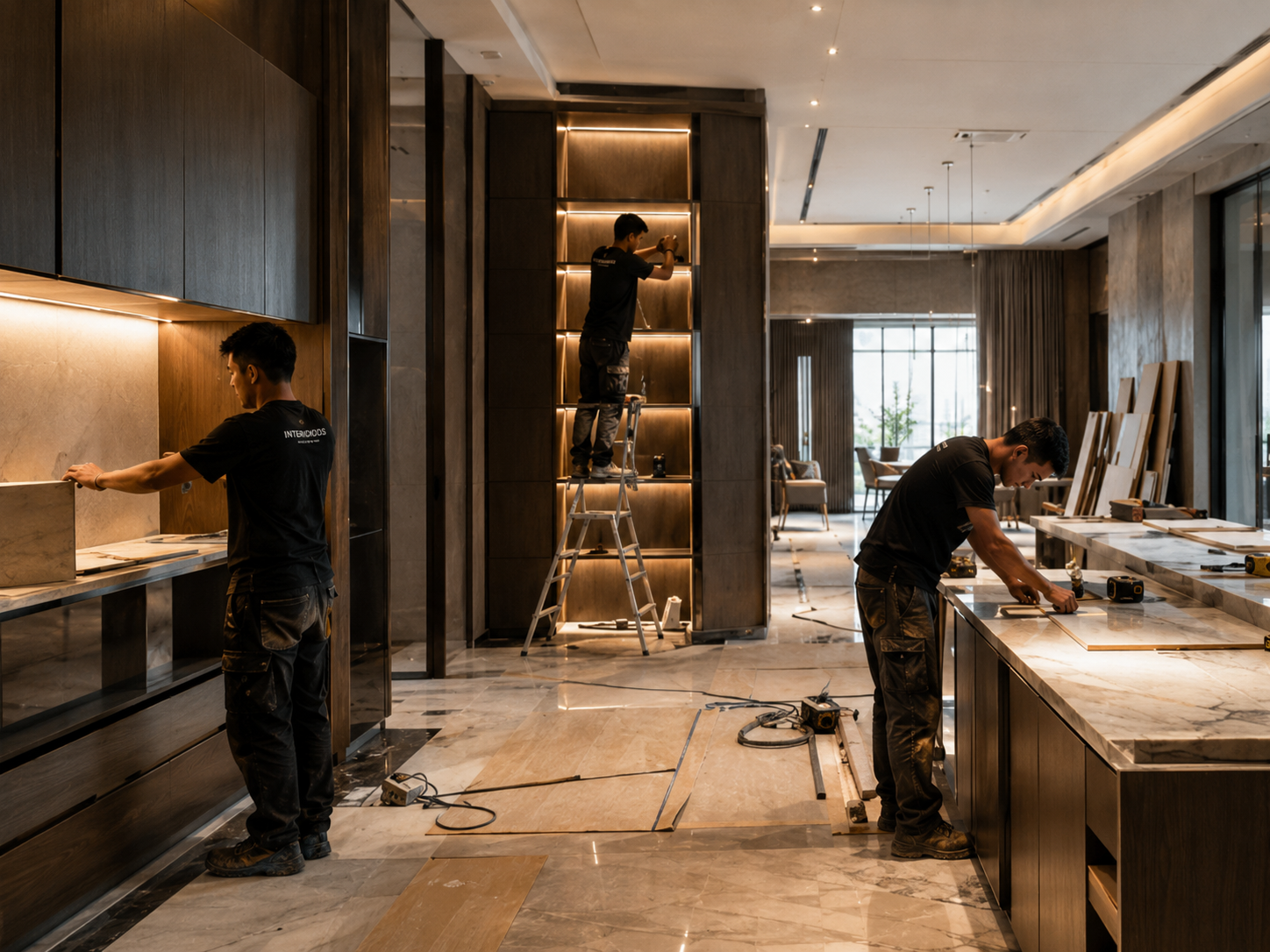 Luxury apartment renovation in progress